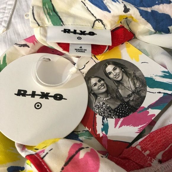 Rixo xTarget Floral Mock Neck Cascade Ruffle Dress - Picture 5 of 5